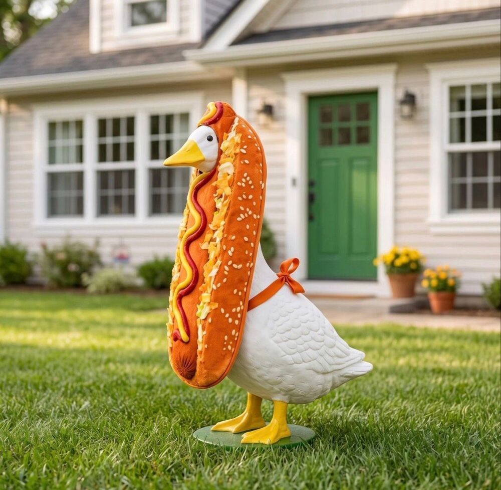Hot Dog Goose Outfits Porch Lawn Goose Cloth halloween Costume 23 Inch High Stat